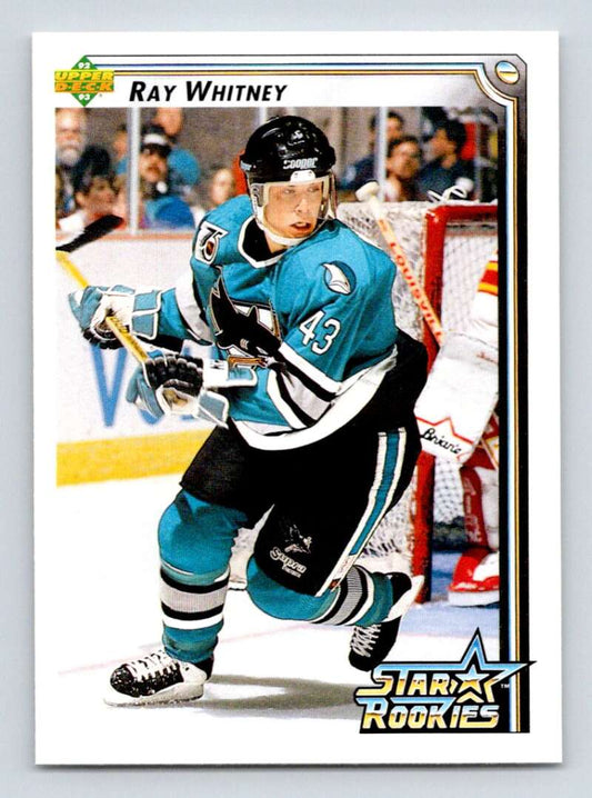 1992-93 Upper Deck Hockey  #407 Ray Whitney SR  RC Rookie San Jose Sharks  Image 1