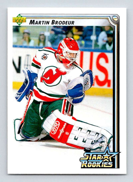 1992-93 Upper Deck Hockey  #408 Martin Brodeur SR  RC Rookie New Jersey Devils  Image 1