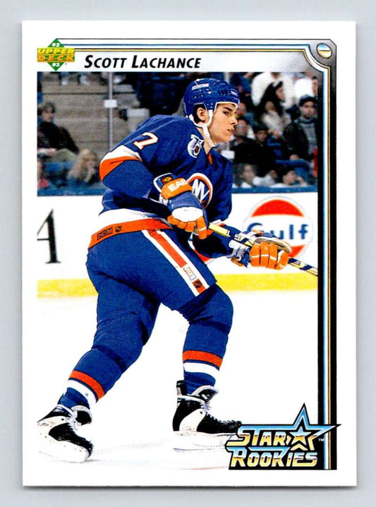 1992-93 Upper Deck Hockey  #409 Scott Lachance SR  RC Rookie New York Islanders  Image 1