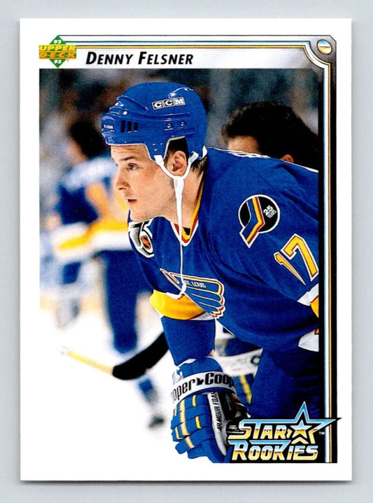 1992-93 Upper Deck Hockey  #413 Denny Felsner SR  RC Rookie St. Louis Blues  Image 1