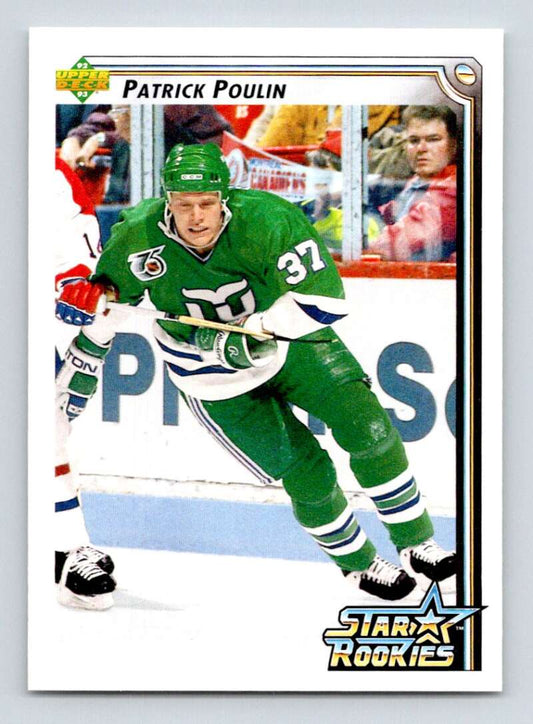 1992-93 Upper Deck Hockey  #416 Patrick Poulin SR  RC Rookie Hartford Whalers  Image 1