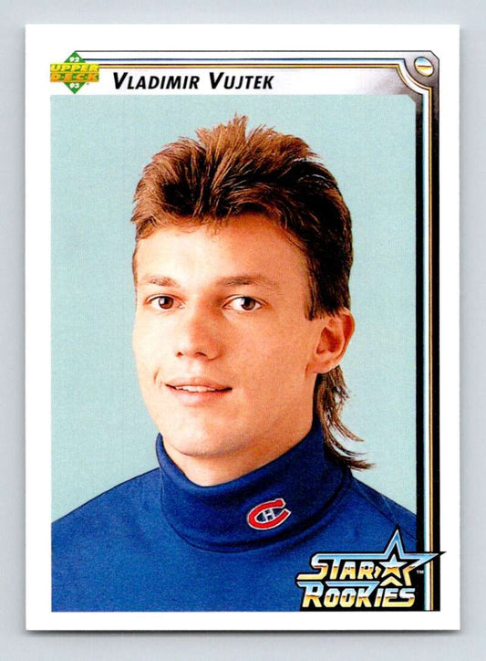 1992-93 Upper Deck Hockey  #417 Vladimir Vujtek SR RC Rookie Canadiens  Image 1
