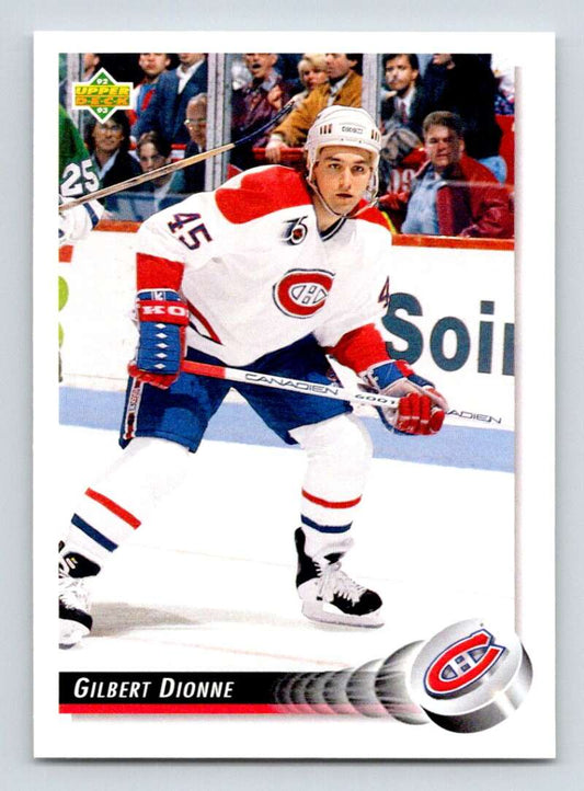 1992-93 Upper Deck Hockey  #427 Gilbert Dionne  Montreal Canadiens  Image 1