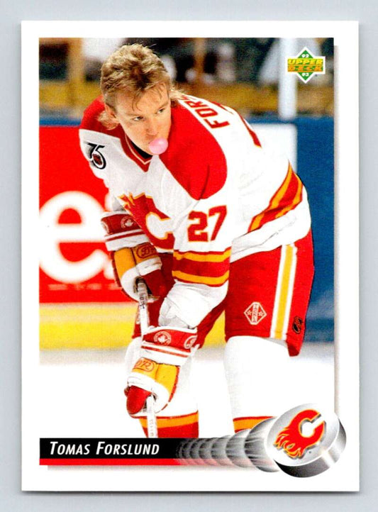 1992-93 Upper Deck Hockey  #429 Tomas Forslund  Calgary Flames  Image 1
