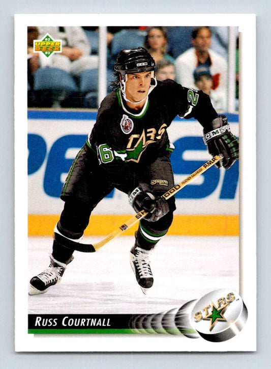 1992-93 Upper Deck Hockey  #441 Russ Courtnall  Minnesota North Stars  Image 1