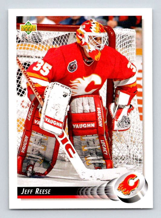 1992-93 Upper Deck Hockey  #442 Jeff Reese  Calgary Flames  Image 1