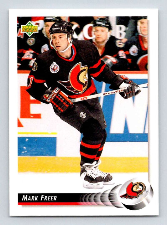 1992-93 Upper Deck Hockey  #445 Mark Freer  Ottawa Senators  Image 1
