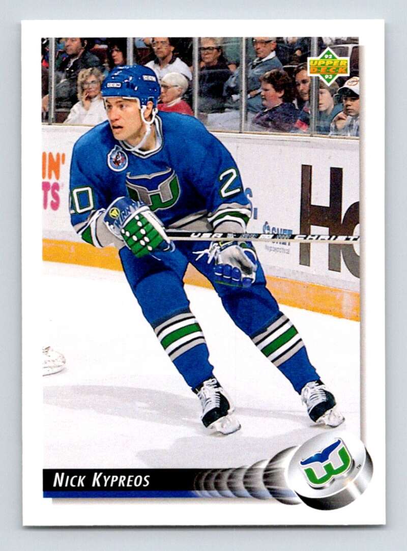 1992-93 Upper Deck Hockey  #447 Nick Kypreos  Hartford Whalers  Image 1