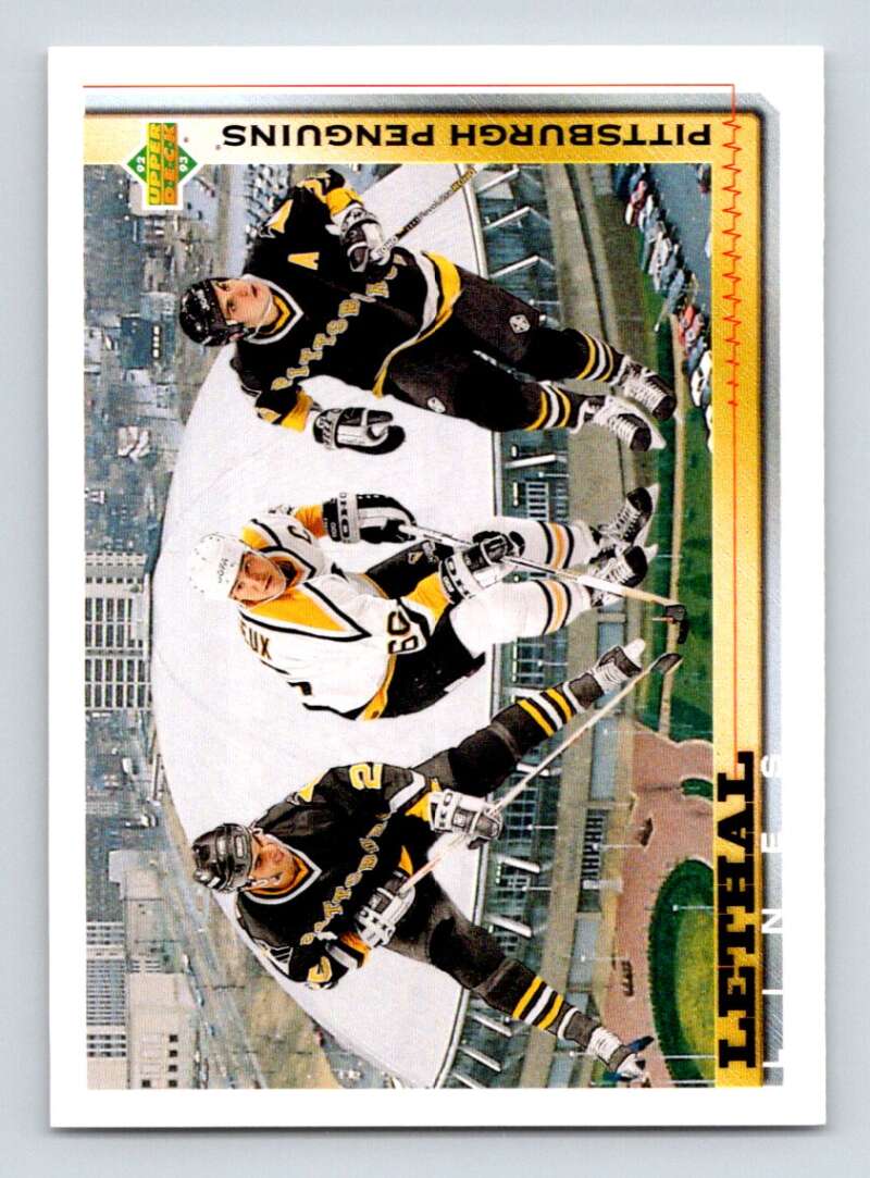 1992-93 Upper Deck Hockey  #454 Stevens/Tocchet/Lemieux LL   Image 1