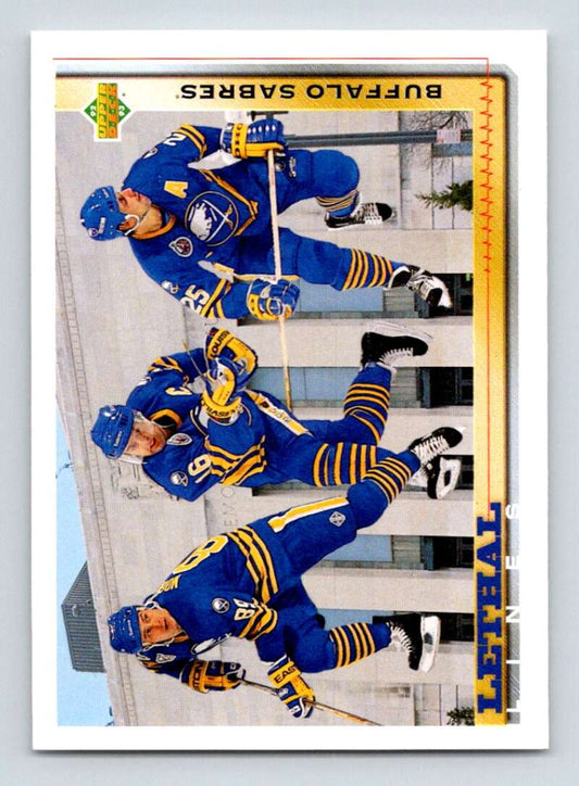 1992-93 Upper Deck Hockey  #456 LaFontaine/Mogilny/Andreychuk LL   Image 1