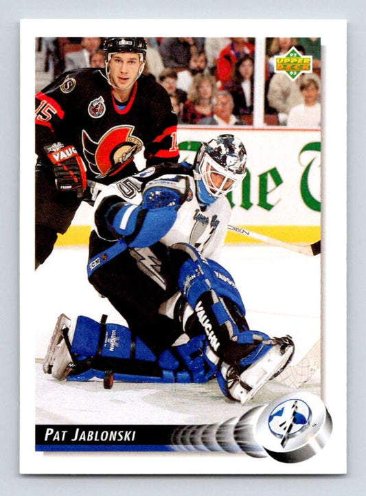 1992-93 Upper Deck Hockey  #458 Pat Jablonski  Tampa Bay Lightning  Image 1