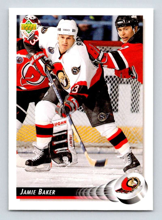 1992-93 Upper Deck Hockey  #464 Jamie Baker  Ottawa Senators  Image 1