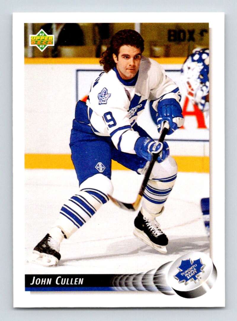 1992-93 Upper Deck Hockey  #465 John Cullen  Toronto Maple Leafs  Image 1