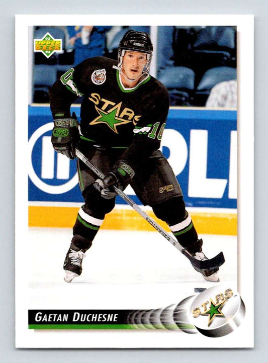 1992-93 Upper Deck Hockey  #469 Gaeten Duchesne  Minnesota North Stars  Image 1