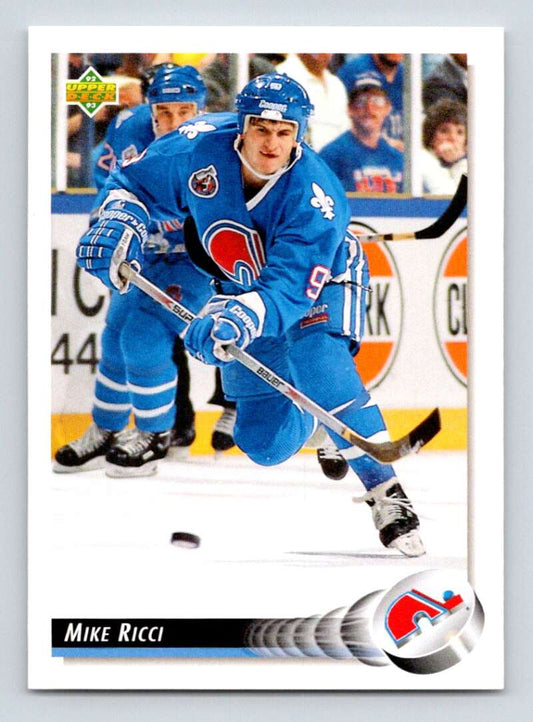 1992-93 Upper Deck Hockey  #477 Mike Ricci  Quebec Nordiques  Image 1