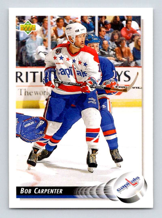 1992-93 Upper Deck Hockey  #478 Bob Carpenter  Washington Capitals  Image 1