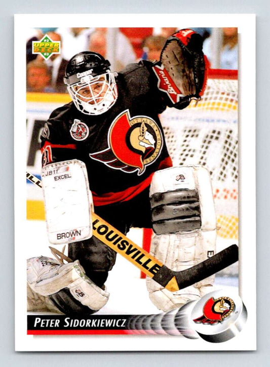 1992-93 Upper Deck Hockey  #480 Peter Sidorkiewicz  Ottawa Senators  Image 1
