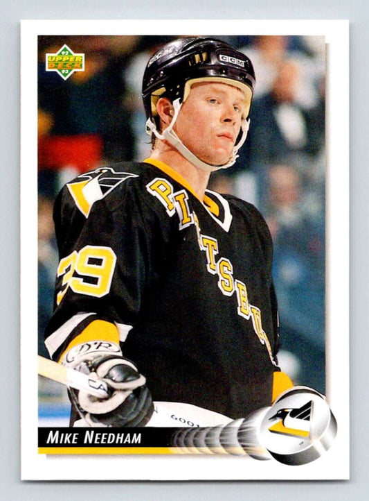 1992-93 Upper Deck Hockey  #489 Mike Needham  RC Rookie Pittsburgh Penguins  Image 1