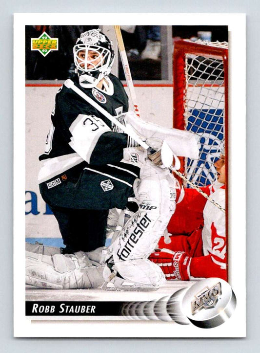 1992-93 Upper Deck Hockey  #495 Robb Stauber  Los Angeles Kings  Image 1