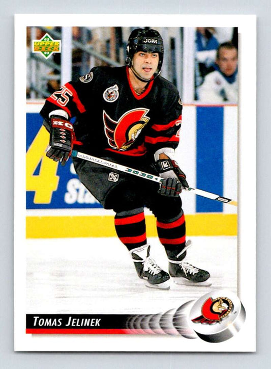 1992-93 Upper Deck Hockey  #497 Tomas Jelinek  RC Rookie Ottawa Senators  Image 1