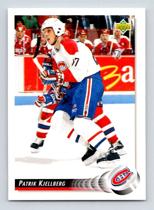 1992-93 Upper Deck Hockey  #498 Patrik Kjellberg  RC Rookie Montreal Canadiens  Image 1