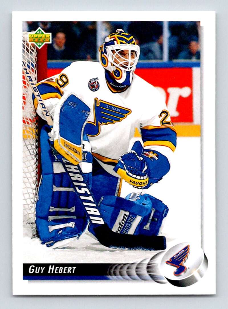 1992-93 Upper Deck Hockey  #501 Guy Hebert  RC Rookie St. Louis Blues  Image 1