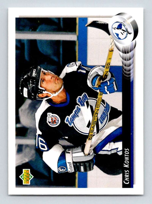 1992-93 Upper Deck Hockey  #502 Chris Kontos  RC Rookie Tampa Bay Lightning  Image 1