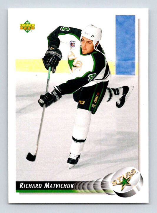 1992-93 Upper Deck Hockey  #505 Richard Matvichuk  RC Rookie North Stars  Image 1