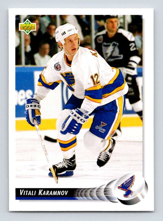1992-93 Upper Deck Hockey  #510 Vitali Karamnov  St. Louis Blues  Image 1