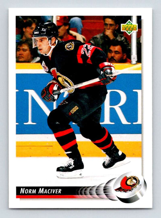 1992-93 Upper Deck Hockey  #511 Norm Maciver  Ottawa Senators  Image 1
