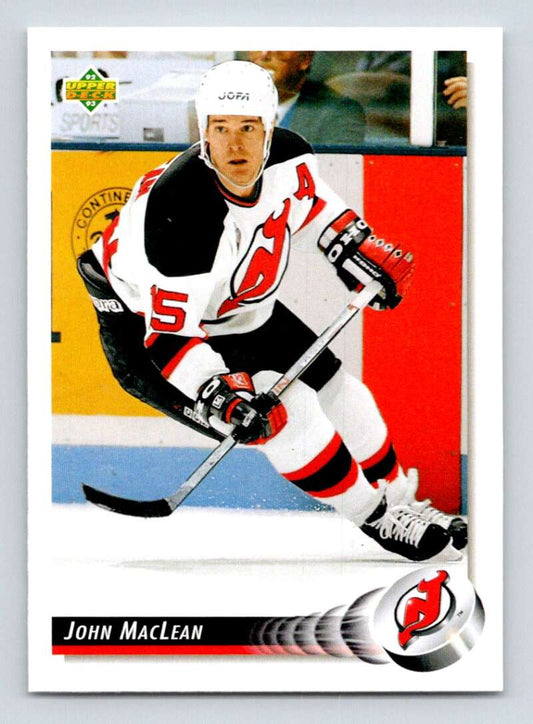 1992-93 Upper Deck Hockey  #521 John MacLean  New Jersey Devils  Image 1