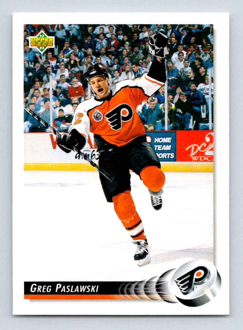 1992-93 Upper Deck Hockey  #531 Greg Paslawski  Philadelphia Flyers  Image 1