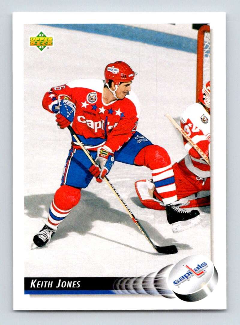 1992-93 Upper Deck Hockey  #533 Keith Jones  RC Rookie Washington Capitals  Image 1