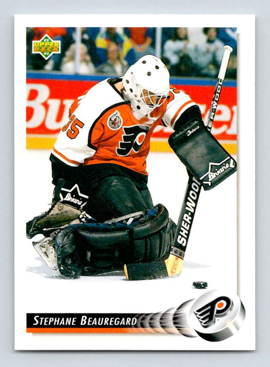 1992-93 Upper Deck Hockey  #536 Stephane Beauregard  Philadelphia Flyers  Image 1