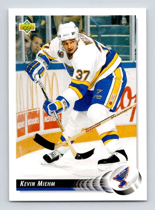 1992-93 Upper Deck Hockey  #543 Kevin Miehm  RC Rookie  Image 1