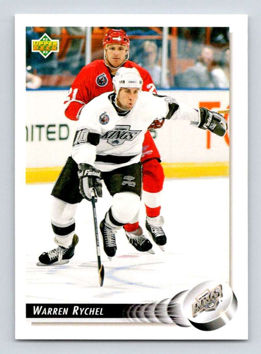 1992-93 Upper Deck Hockey  #547 Warren Rychel  RC Rookie Los Angeles Kings  Image 1