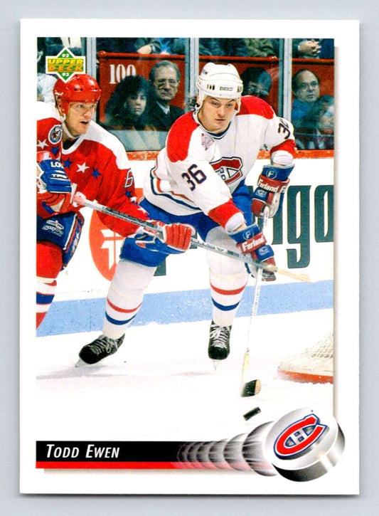 1992-93 Upper Deck Hockey  #549 Todd Ewen  Montreal Canadiens  Image 1