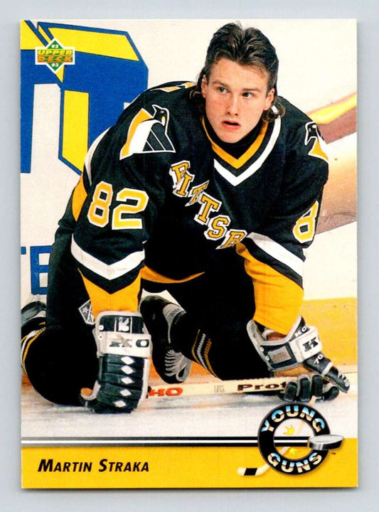 1992-93 Upper Deck Hockey  #559 Martin Straka YG  RC Rookie Pittsburgh Penguins  Image 1