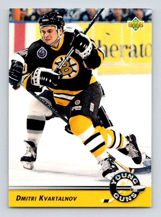 1992-93 Upper Deck Hockey  #561 Dmitri Kvartalnov YG  RC Rookie Boston Bruins  Image 1