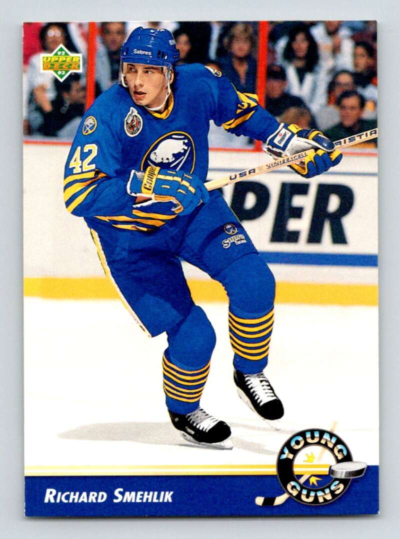 1992-93 Upper Deck Hockey  #564 Richard Smehlik YG  RC Rookie Buffalo Sabres  Image 1