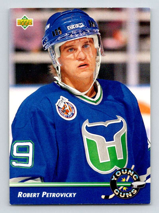 1992-93 Upper Deck Hockey  #569 Robert Petrovicky YG RC Rookie Whalers  Image 1