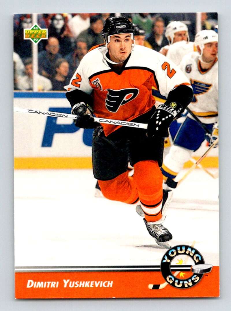 1992-93 Upper Deck Hockey  #570 Dimitri Yushkevich YG  Philadelphia Flyers  Image 1