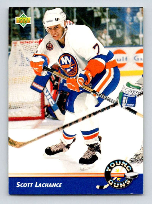 1992-93 Upper Deck Hockey  #571 Scott Lachance YG  New York Islanders  Image 1