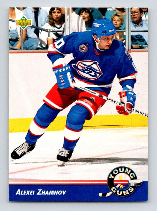 1992-93 Upper Deck Hockey  #578 Alexei Zhamnov YG  Winnipeg Jets  Image 1