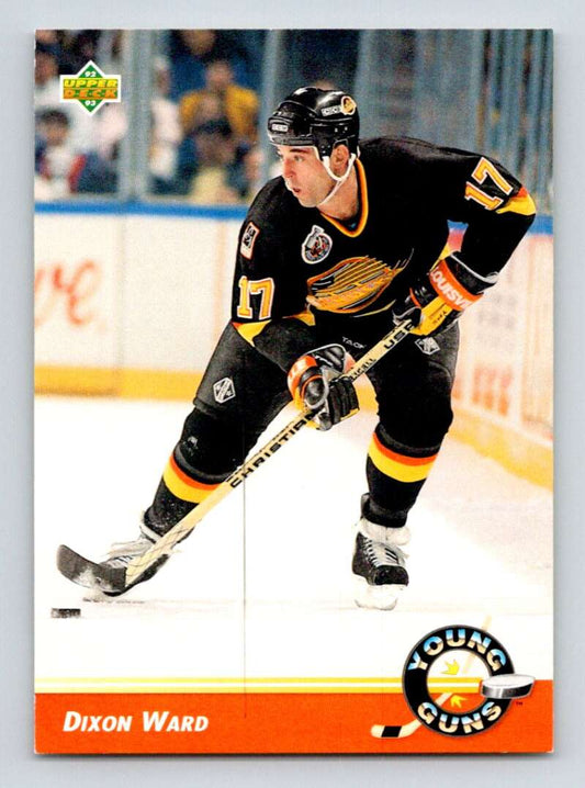 1992-93 Upper Deck Hockey  #580 Dixon Ward YG  RC Rookie Vancouver Canucks  Image 1