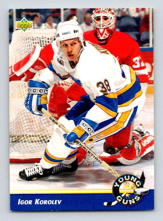 1992-93 Upper Deck Hockey  #581 Igor Korolev YG  St. Louis Blues  Image 1