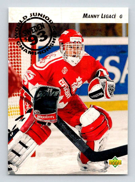 1992-93 Upper Deck Hockey  #585 Manny Legace  RC Rookie  Image 1