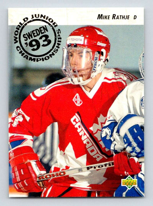 1992-93 Upper Deck Hockey  #589 Mike Rathje  RC Rookie  Image 1