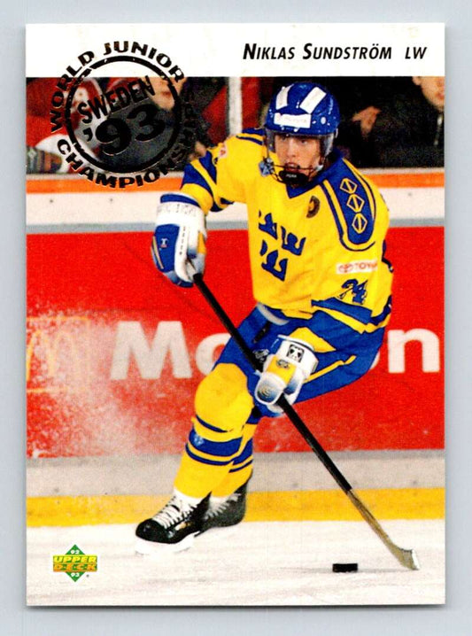 1992-93 Upper Deck Hockey  #597 Niklas Sundstrom  RC Rookie  Image 1