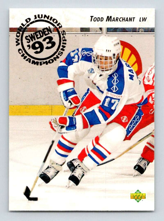 1992-93 Upper Deck Hockey  #606 Todd Marchant  RC Rookie  Image 1